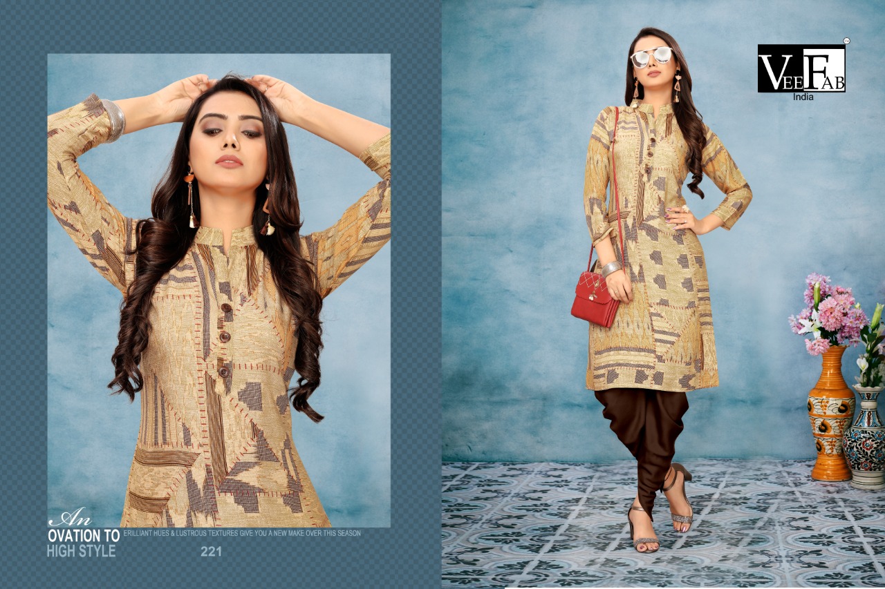 Vee fab presents pankh elegant kurties with dhoti collection