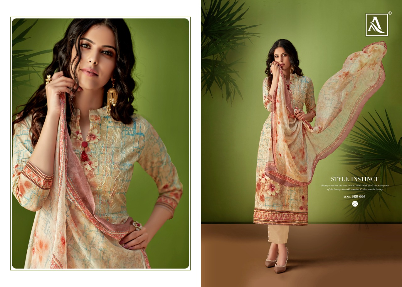 Alok suits rang pure cotton aari work salwar suit Material collection