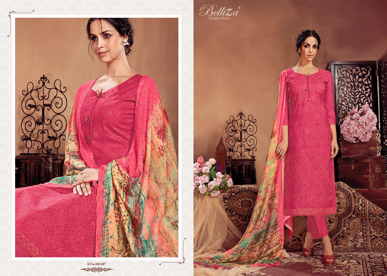 Belliza designer studio gemstone cotton printed salwar kameez collection at wholesale rate