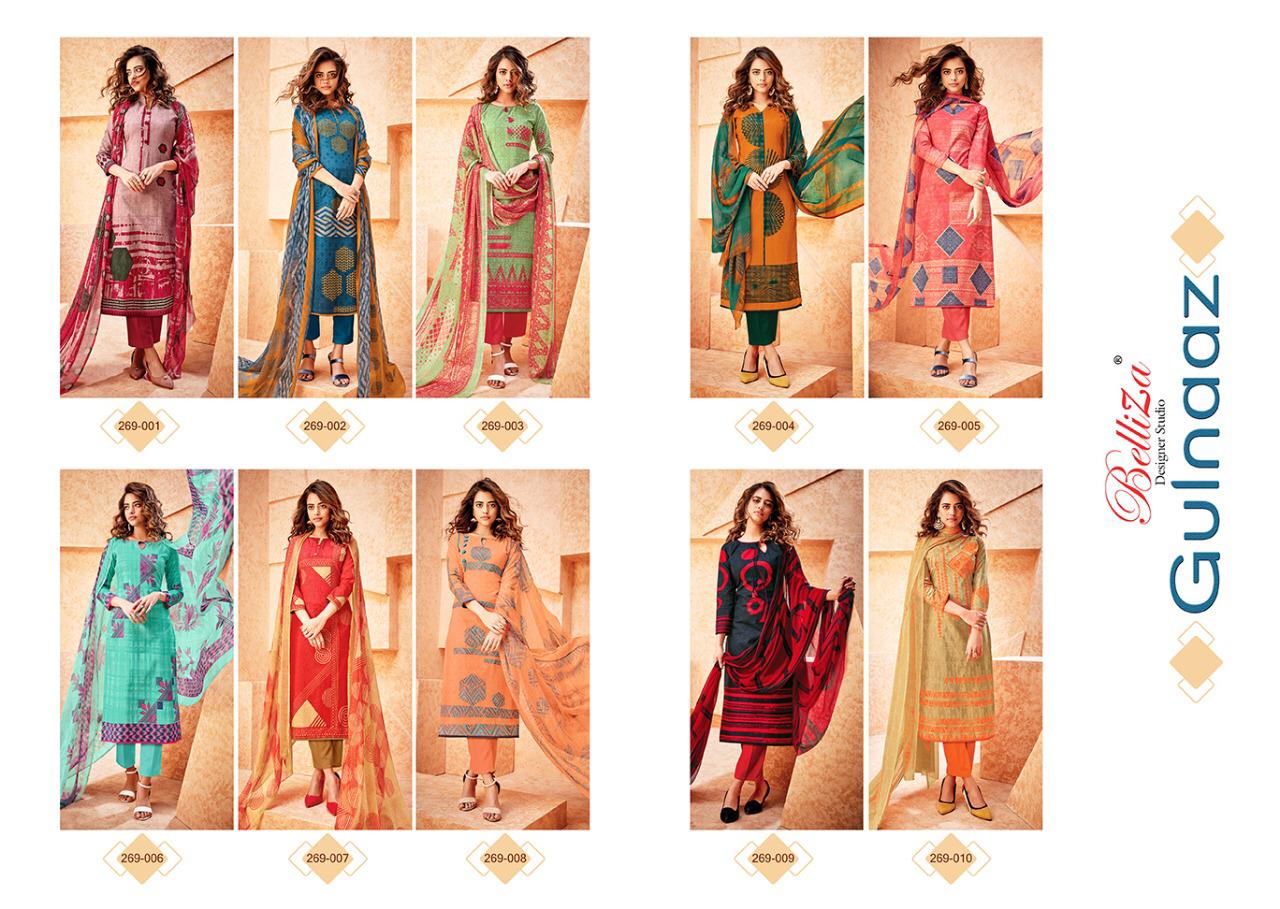 Belliza designer studio gulnaaz vol 3 digital printed cotton salwar kameez wholsaler
