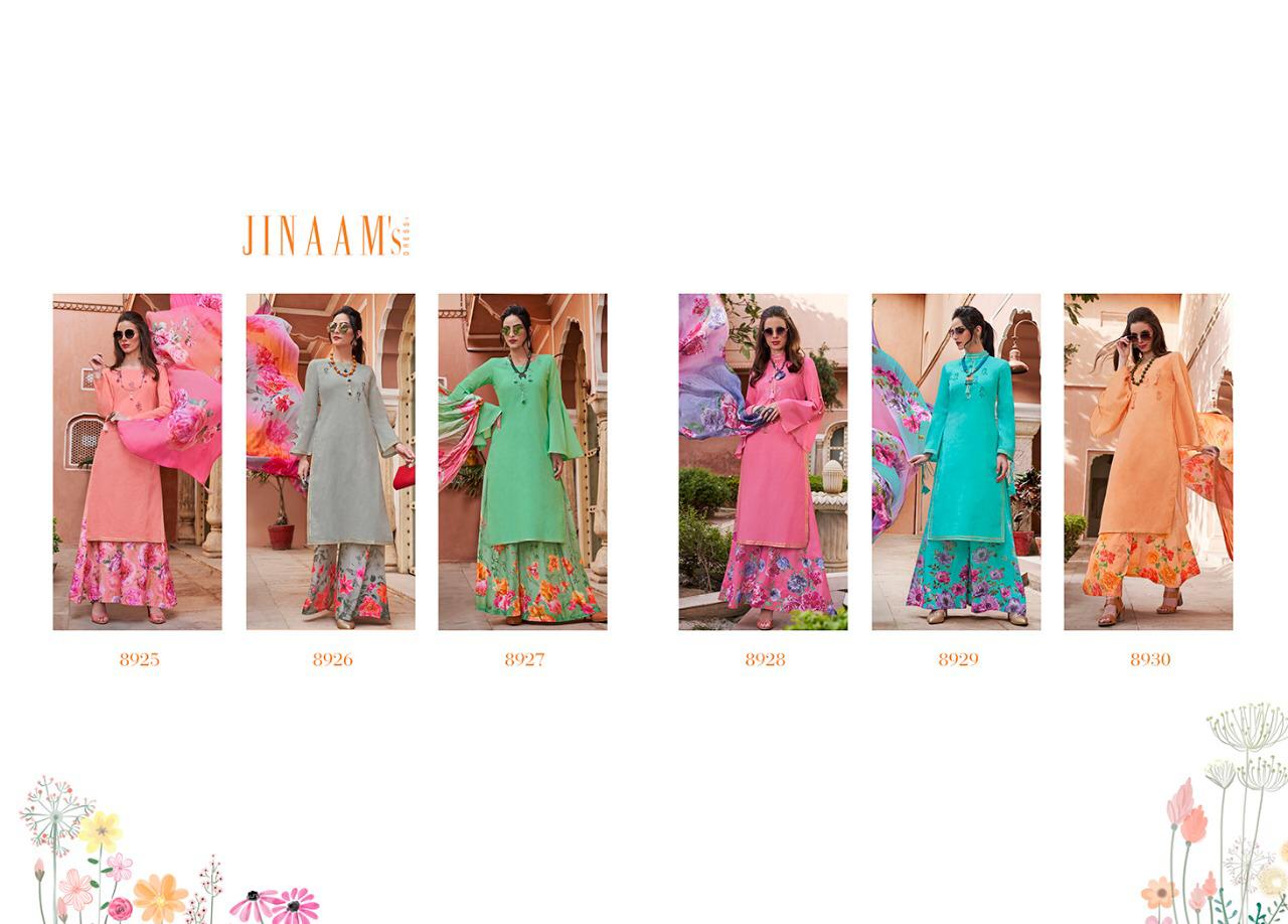 Jinaam dress rumaysha cotton embroidered kurta with plazzo Material