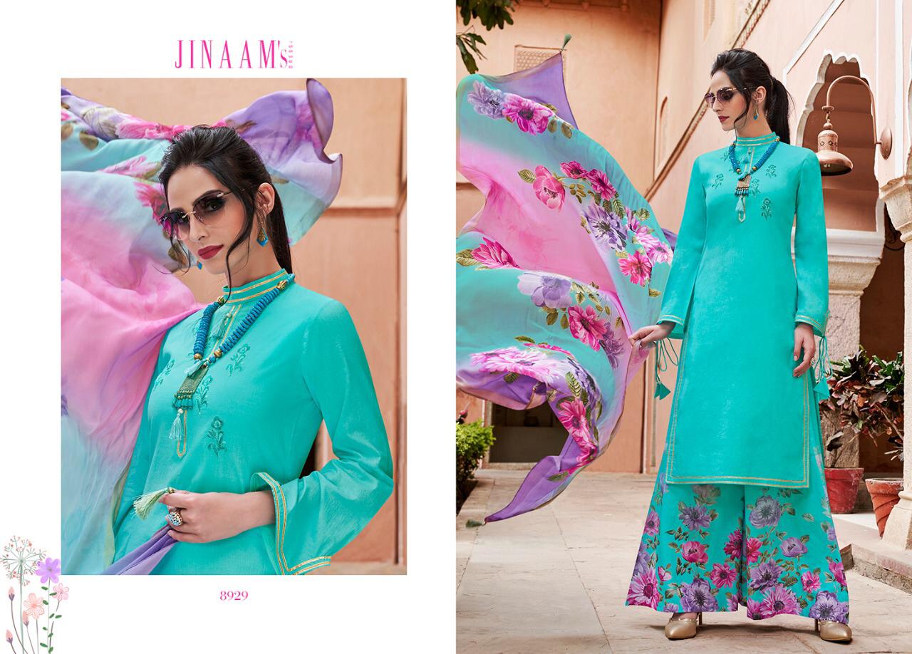 Jinaam dress rumaysha cotton embroidered kurta with plazzo Material