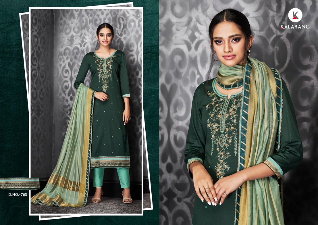 Kalarang creation jasmine vol 3 cotton embroidered salwar kameez collection