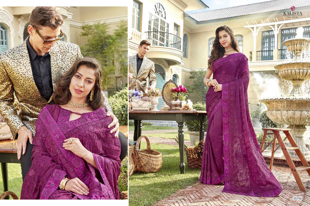 Kalista fashion inspire beautiful colours fancy sarees catalog
