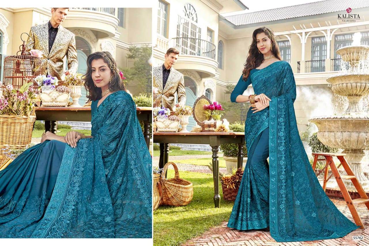 Kalista fashion inspire beautiful colours fancy sarees catalog