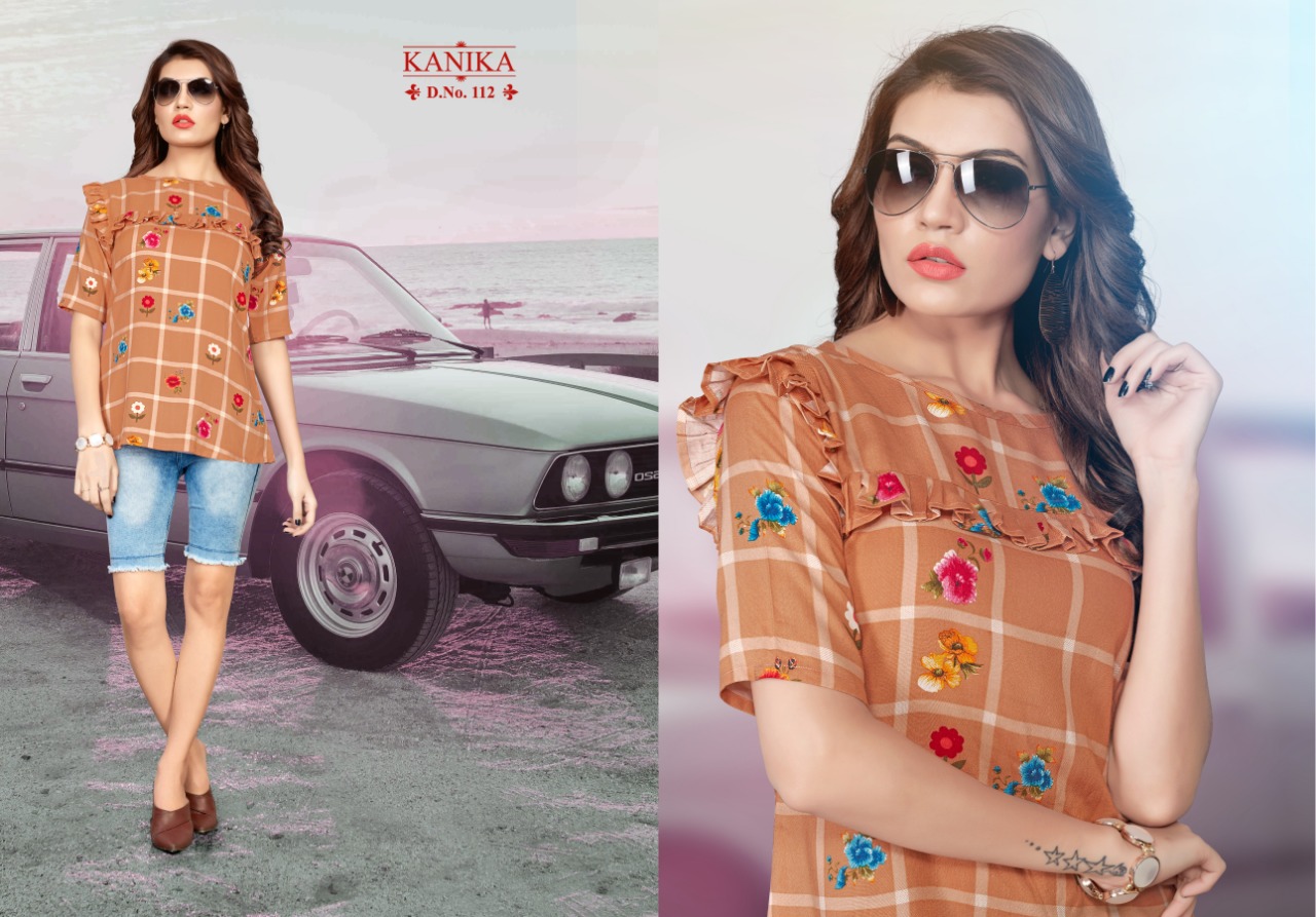 Kanika aleeza vol 2 rayon printed short tunics