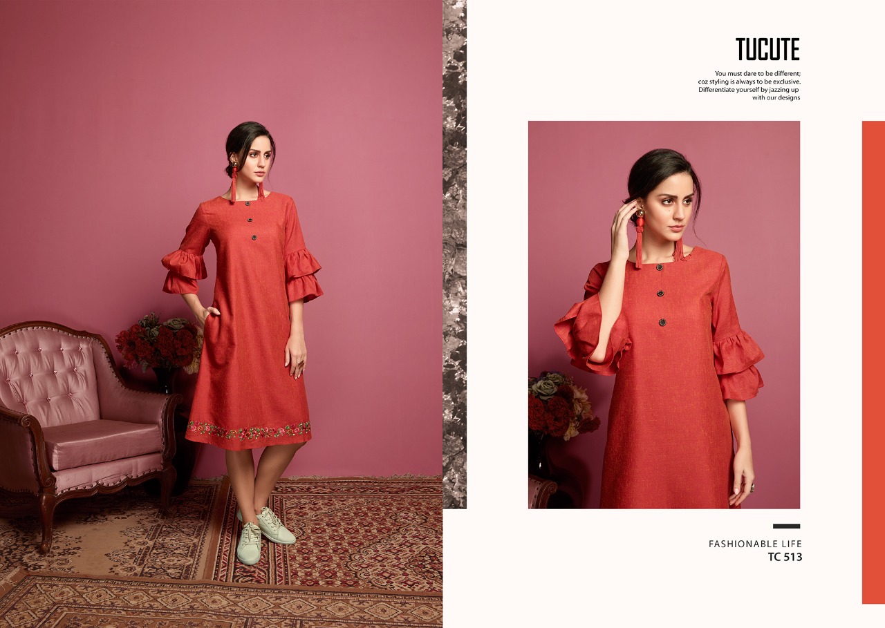 Karma trendz tucute 513 series fancy printed ready to wear kurties Online at wholesale rate