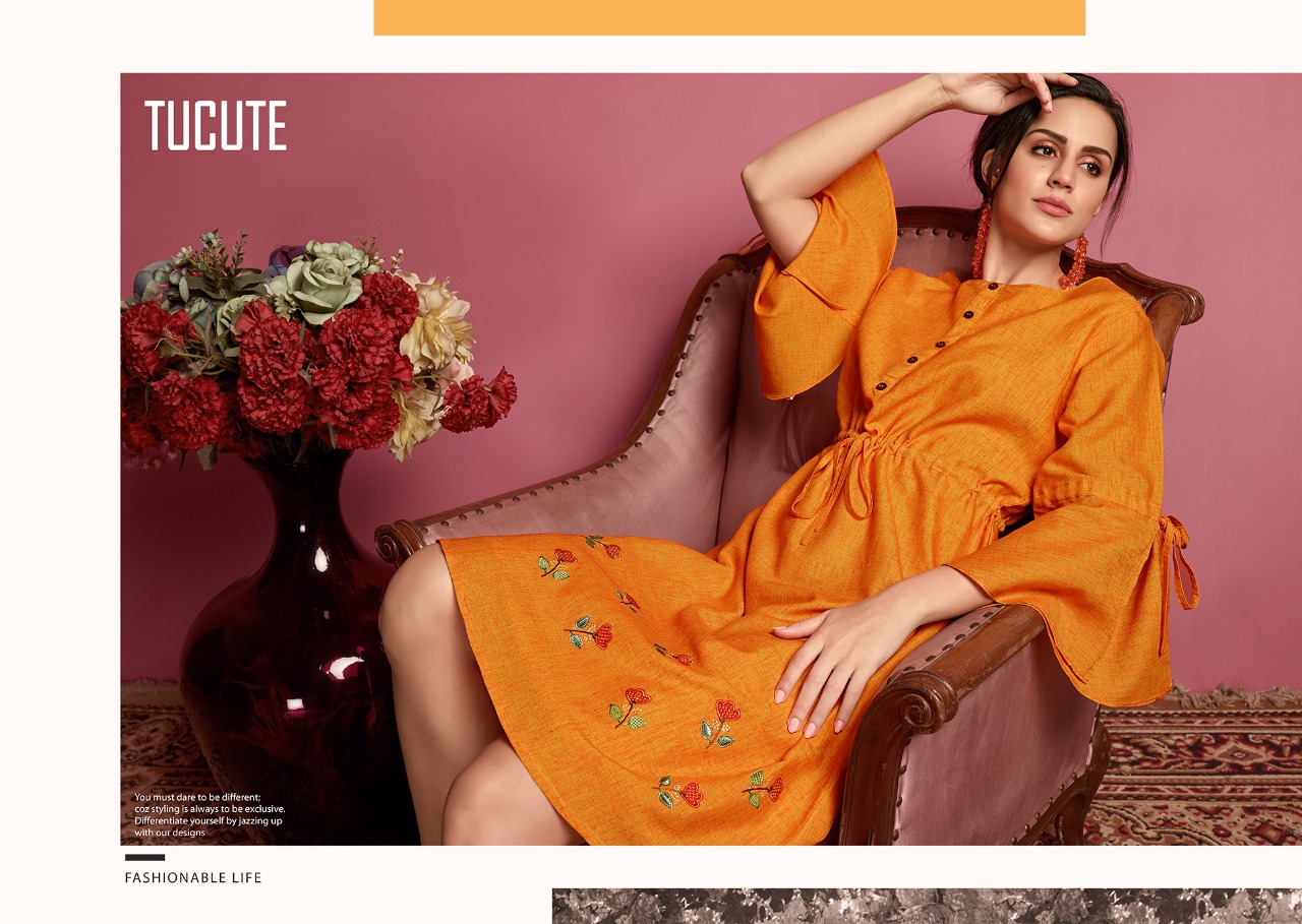 Karma trendz tucute 513 series fancy printed ready to wear kurties Online at wholesale rate