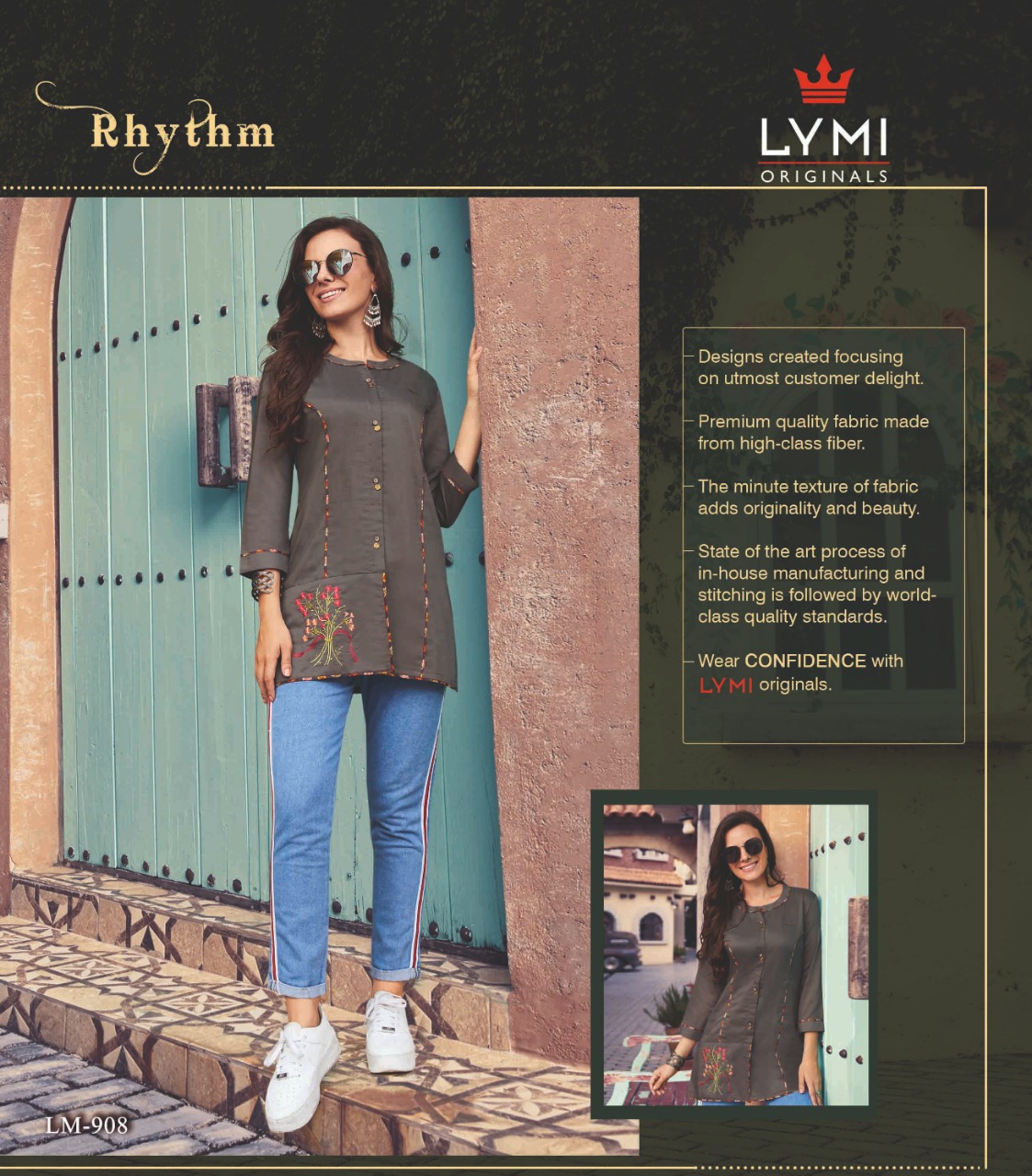Lymi originals rhythm short top summer wear collection