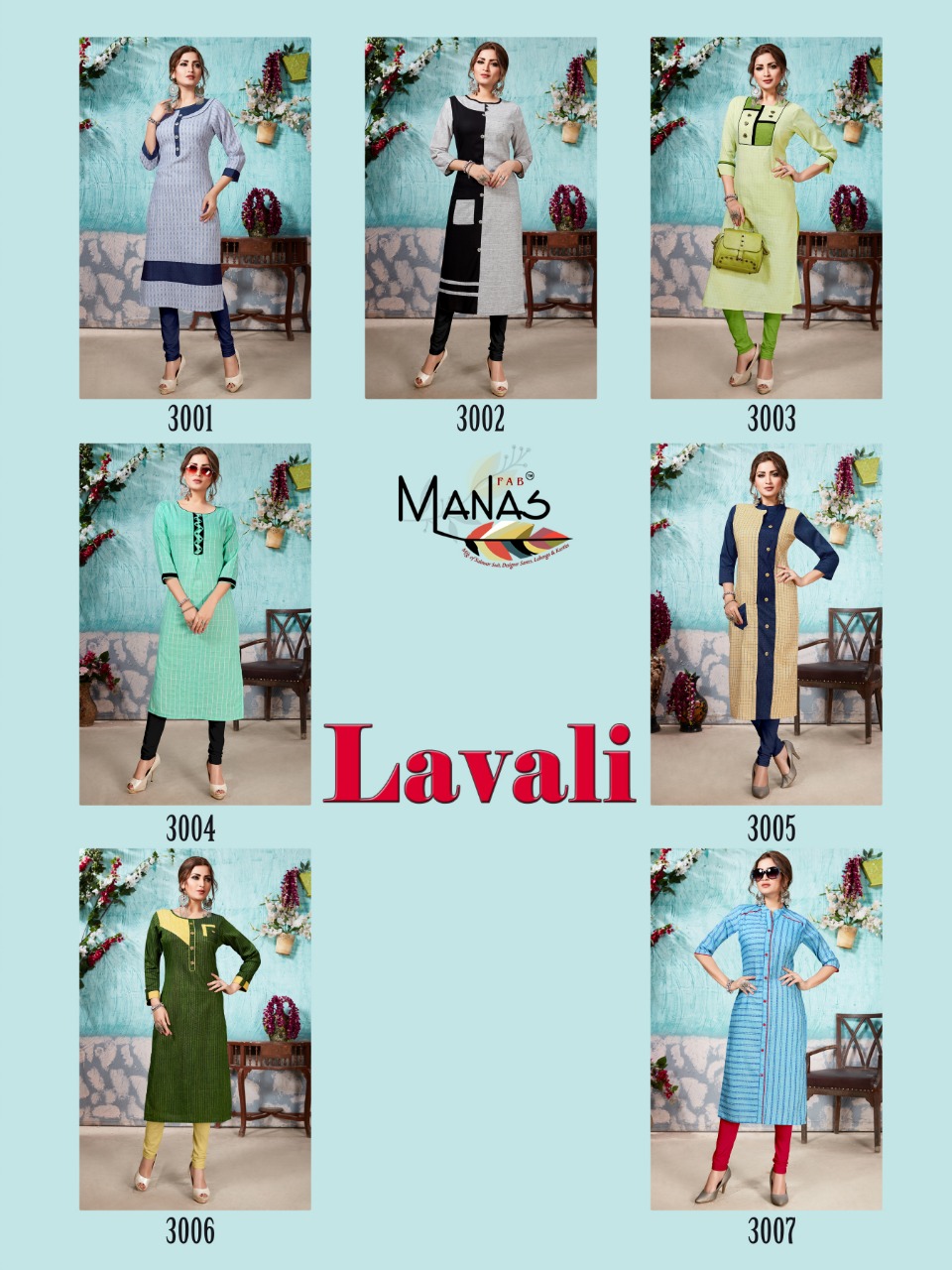 Manas lavli casual wear fancy printed kurties