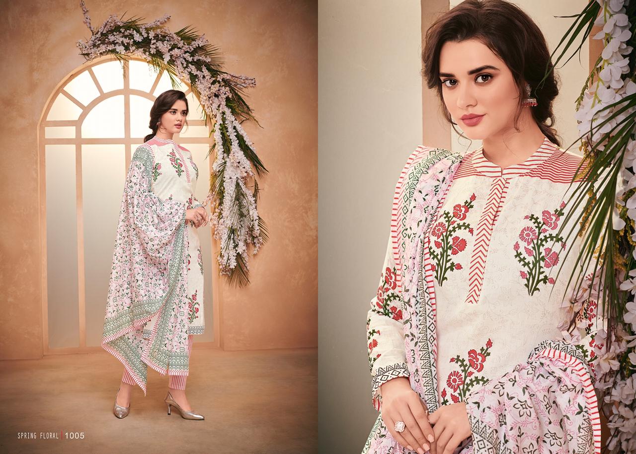 Mumtaz arts spring floral karachi lawn printed salwar kameez collection