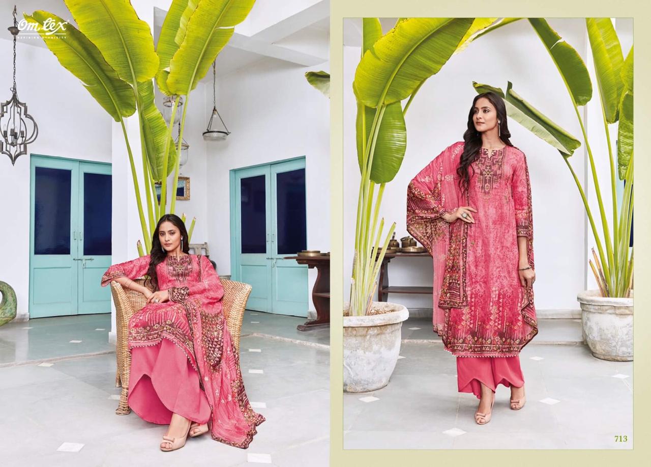 Omtex elsa digital printed cotton salwar kameez collection