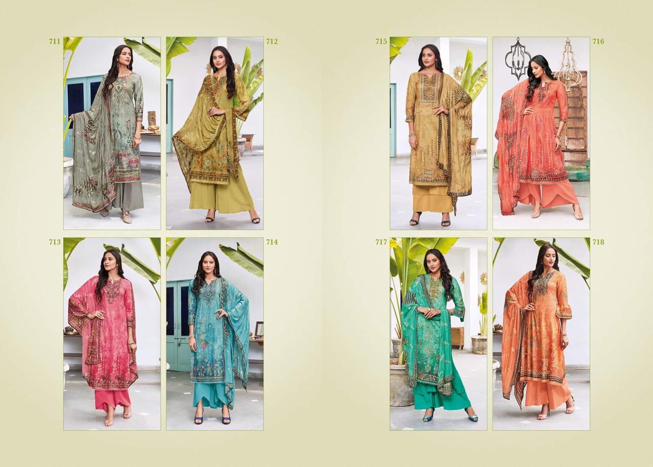 Omtex elsa digital printed cotton salwar kameez collection