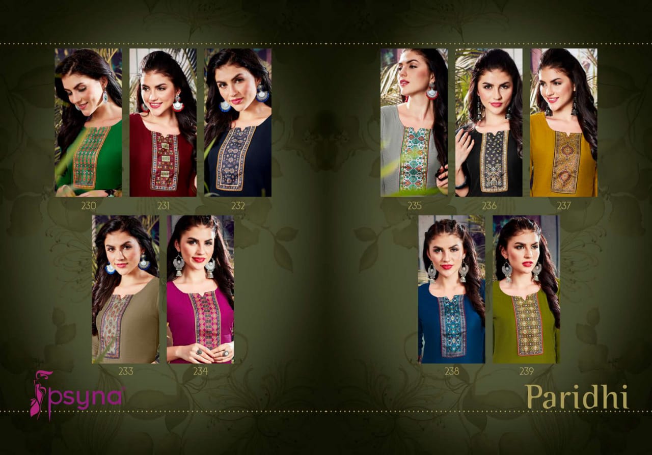 Psyna paridhi vol 23 daily wear casual cotton kurties collection