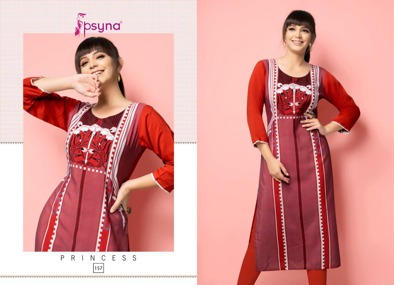 Psyna princess vol 15 rayon printed daily wear kurties collection