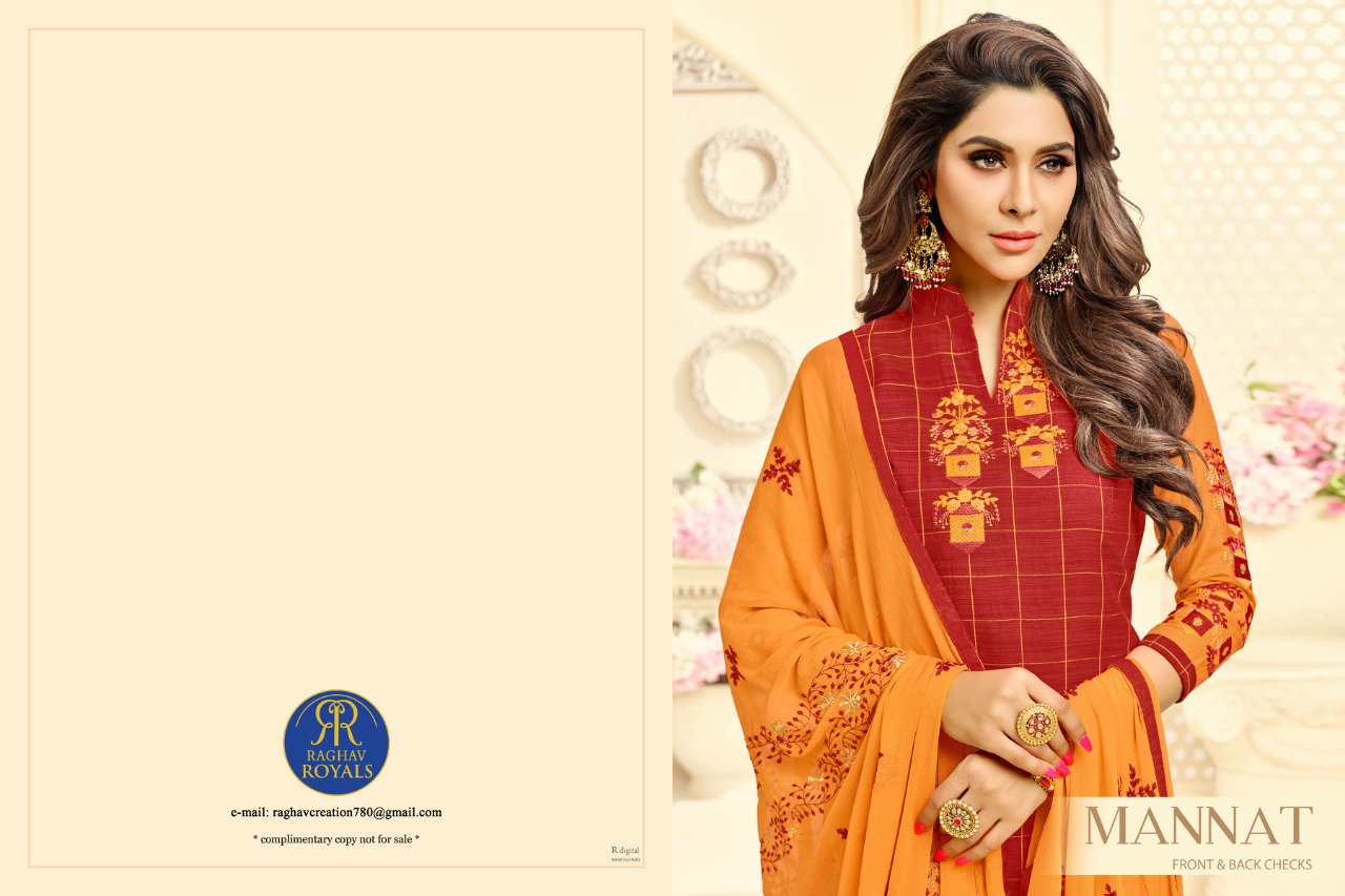 Raghav Royals mannat silk dress Material Catalogs
