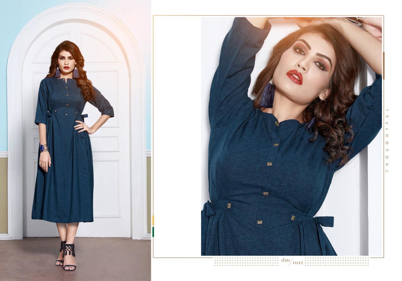 Rani trendz top model 5 cotton slub Fashionable kurties catalog