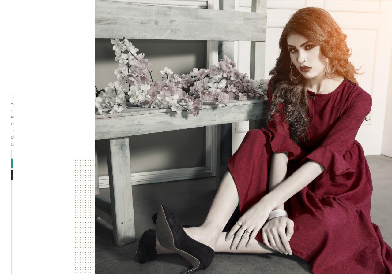 Rani trendz top model 5 cotton slub Fashionable kurties catalog