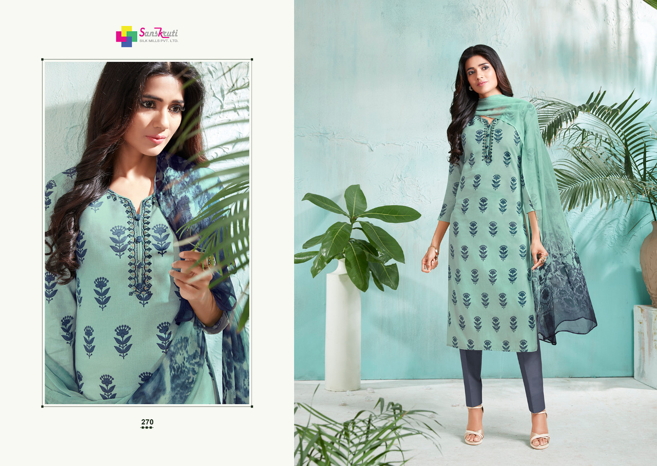 Sanskruti silk mills shine vol 1 embroidered salwar kameez collection dealer
