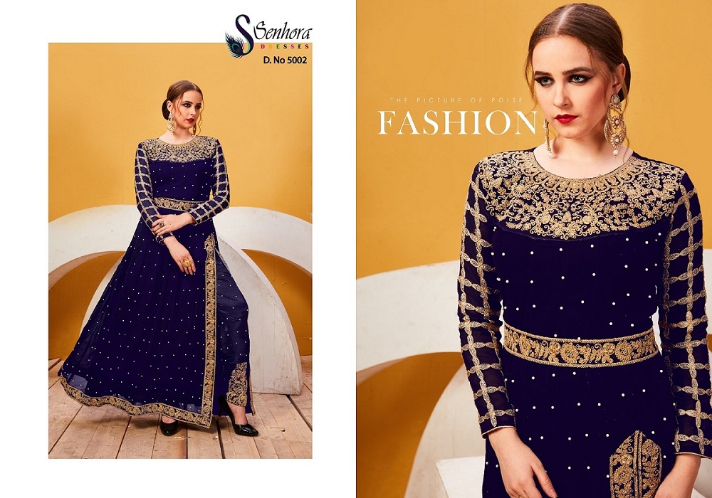 Senhora dresses zareena embroidered party wear gown collection