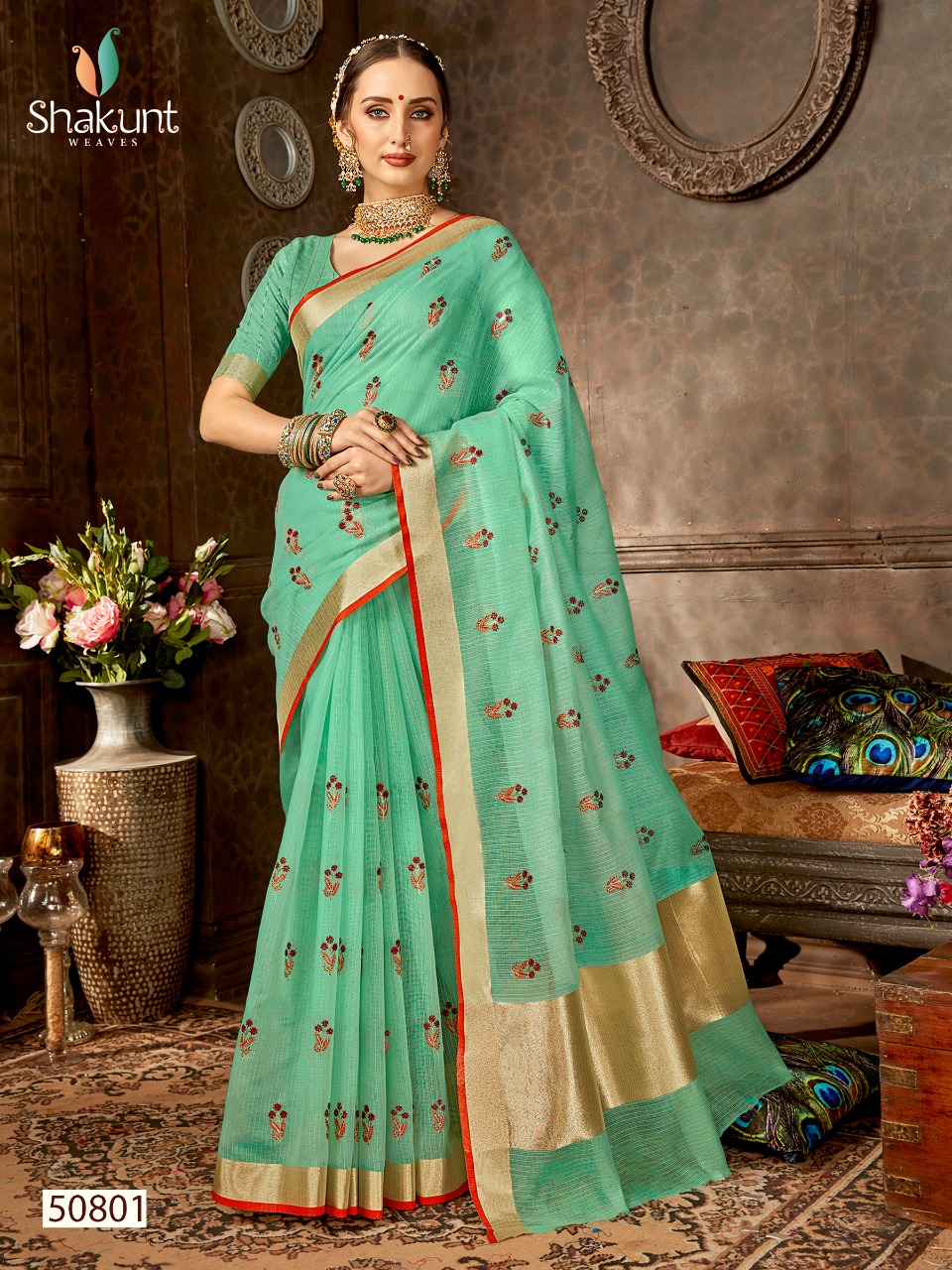 Shakunt weaves shobha colourful party wear sarees catalog