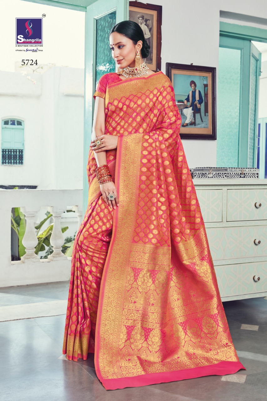 Shangrila sulakshmi banarasi printed fancy sarees collection