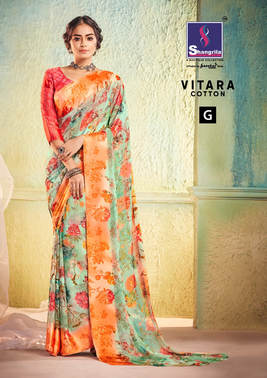 Shangrila vitara cotton wedding wear cotton sarees