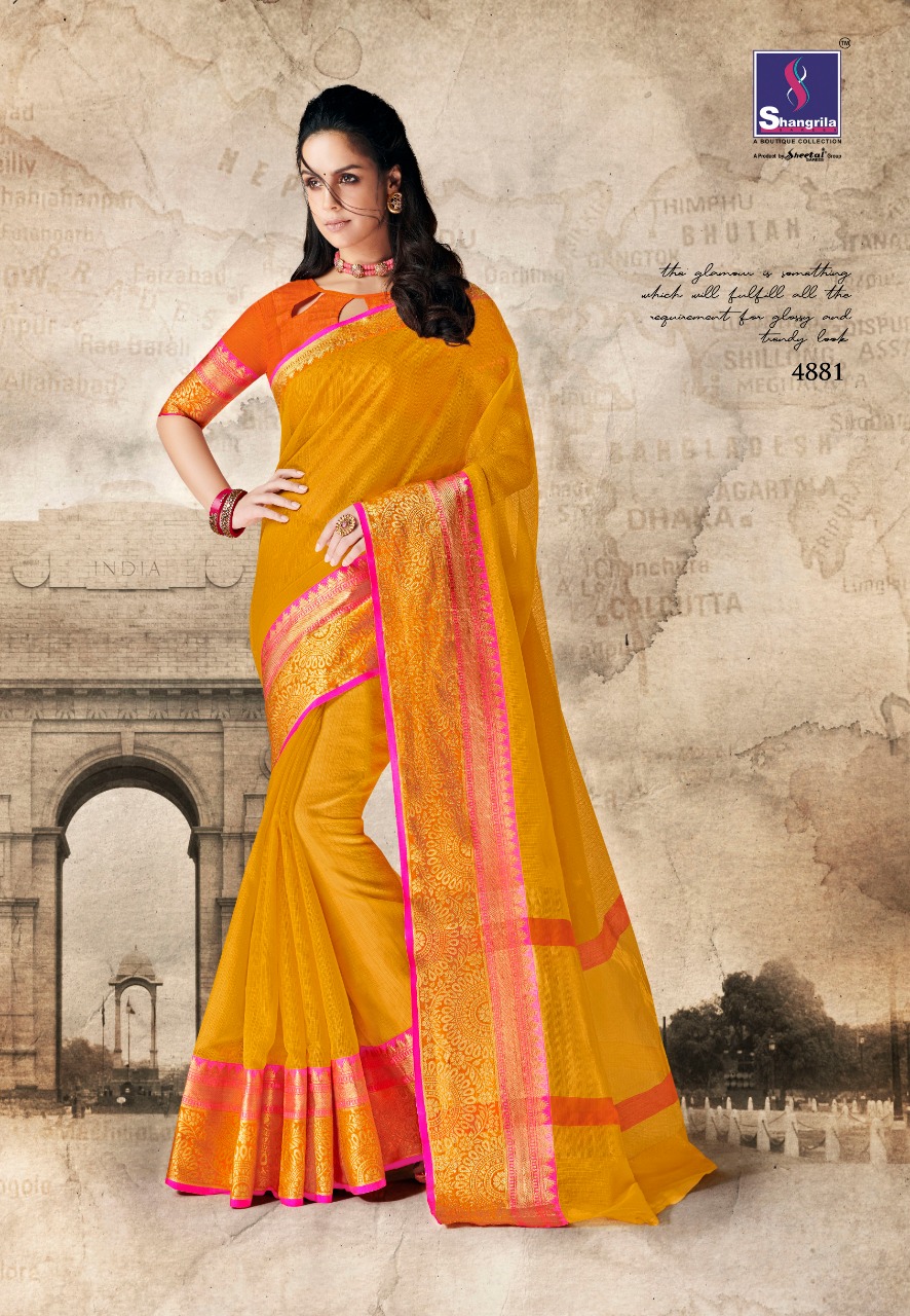Shangrila vrinda cotton 2 printed Traditional wear sarees collection