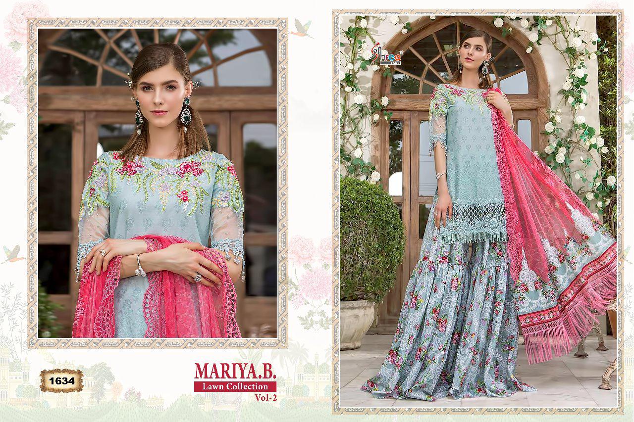 Shree fabs maria b lawn collection vol 2 pakistani dress Material Exporter