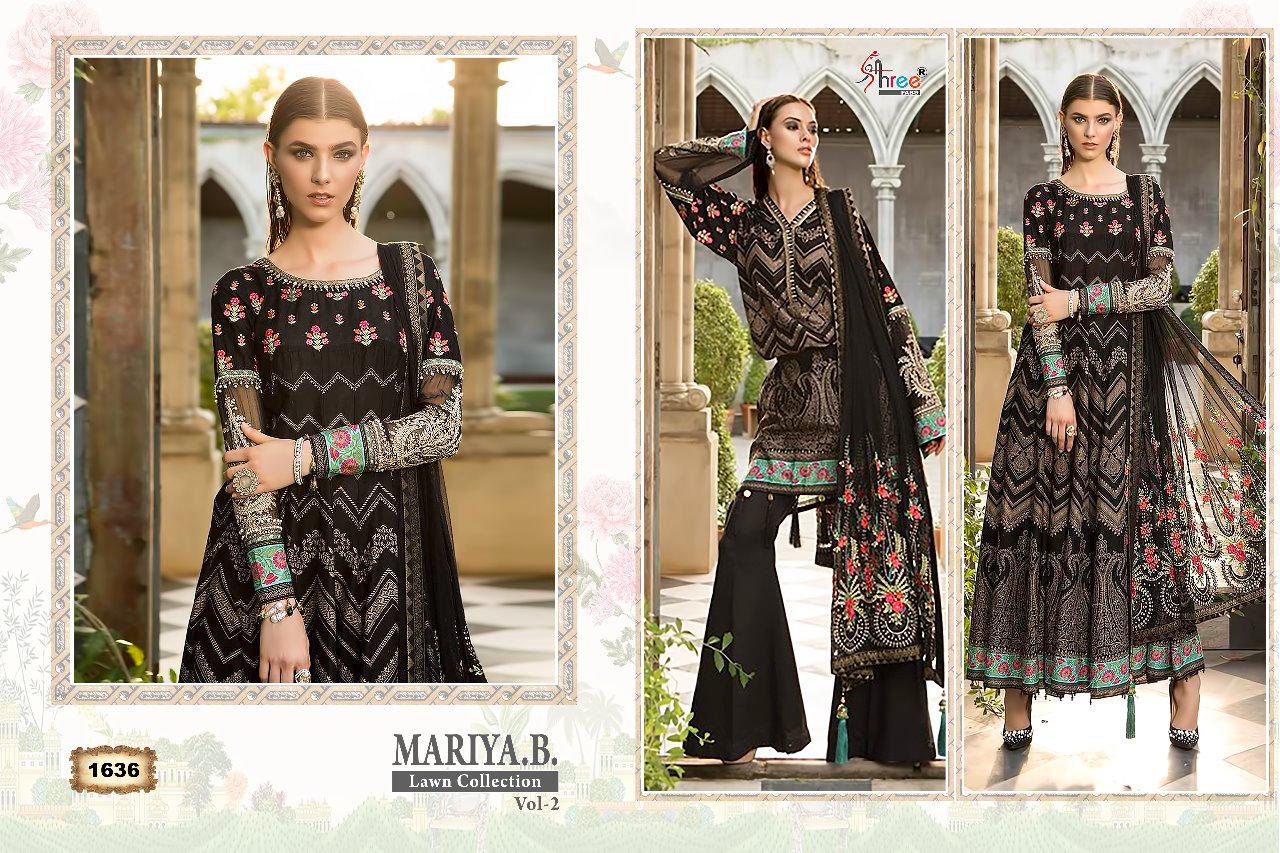 Shree fabs maria b lawn collection vol 2 pakistani dress Material Exporter