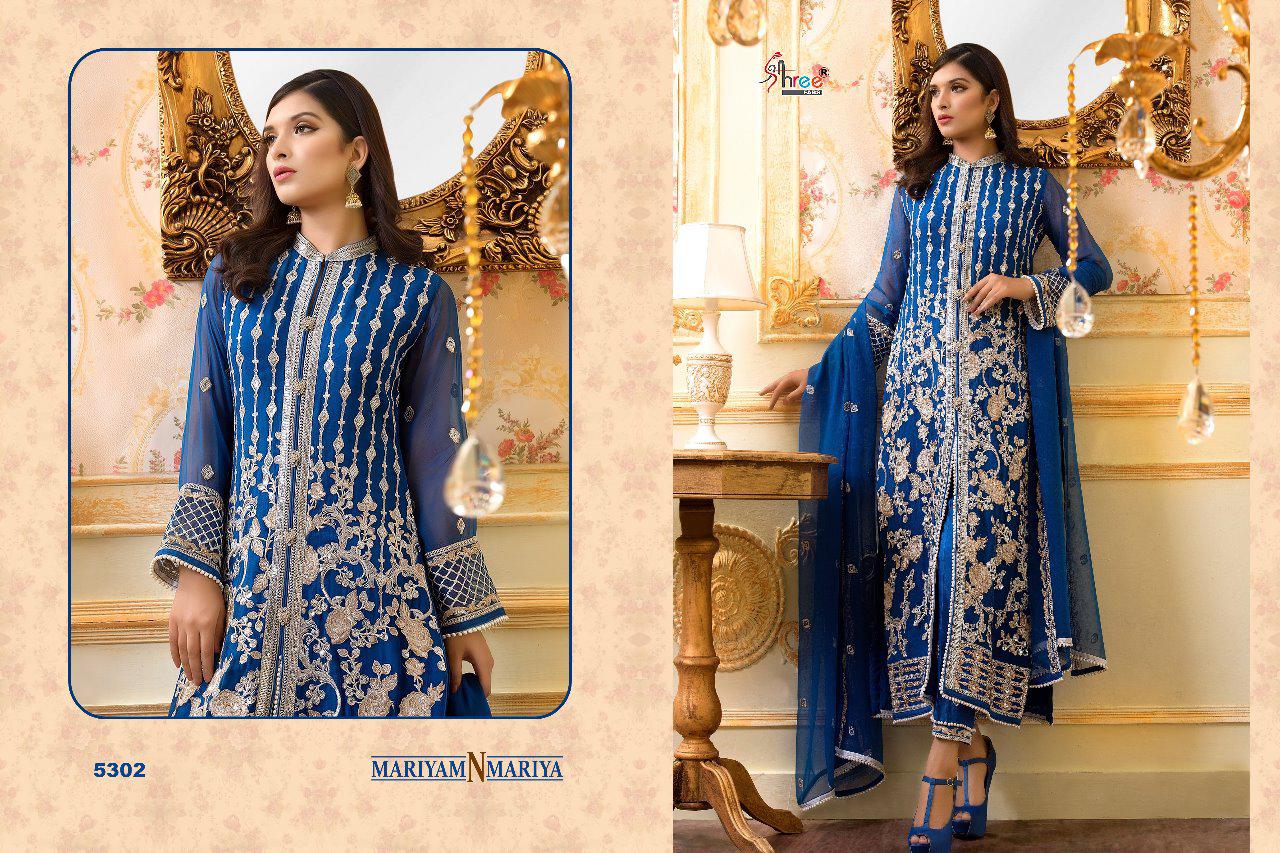 Shree fabs mariyam n Maira heavy embroidered Karachi dress Material dealer