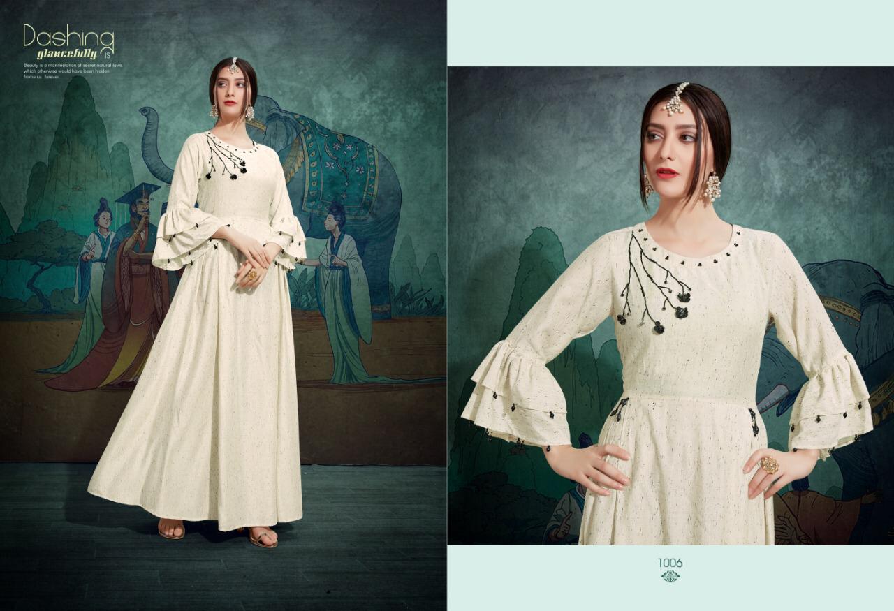 Sweety fashion salted long straight rayon gown catalog
