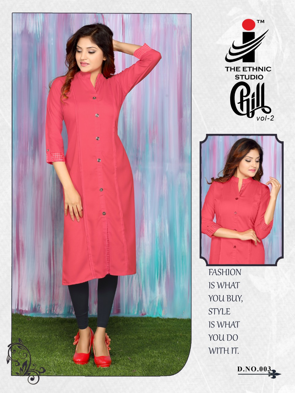 The ethnic studio chill vol 2 rayon ready to wear kurties exporter