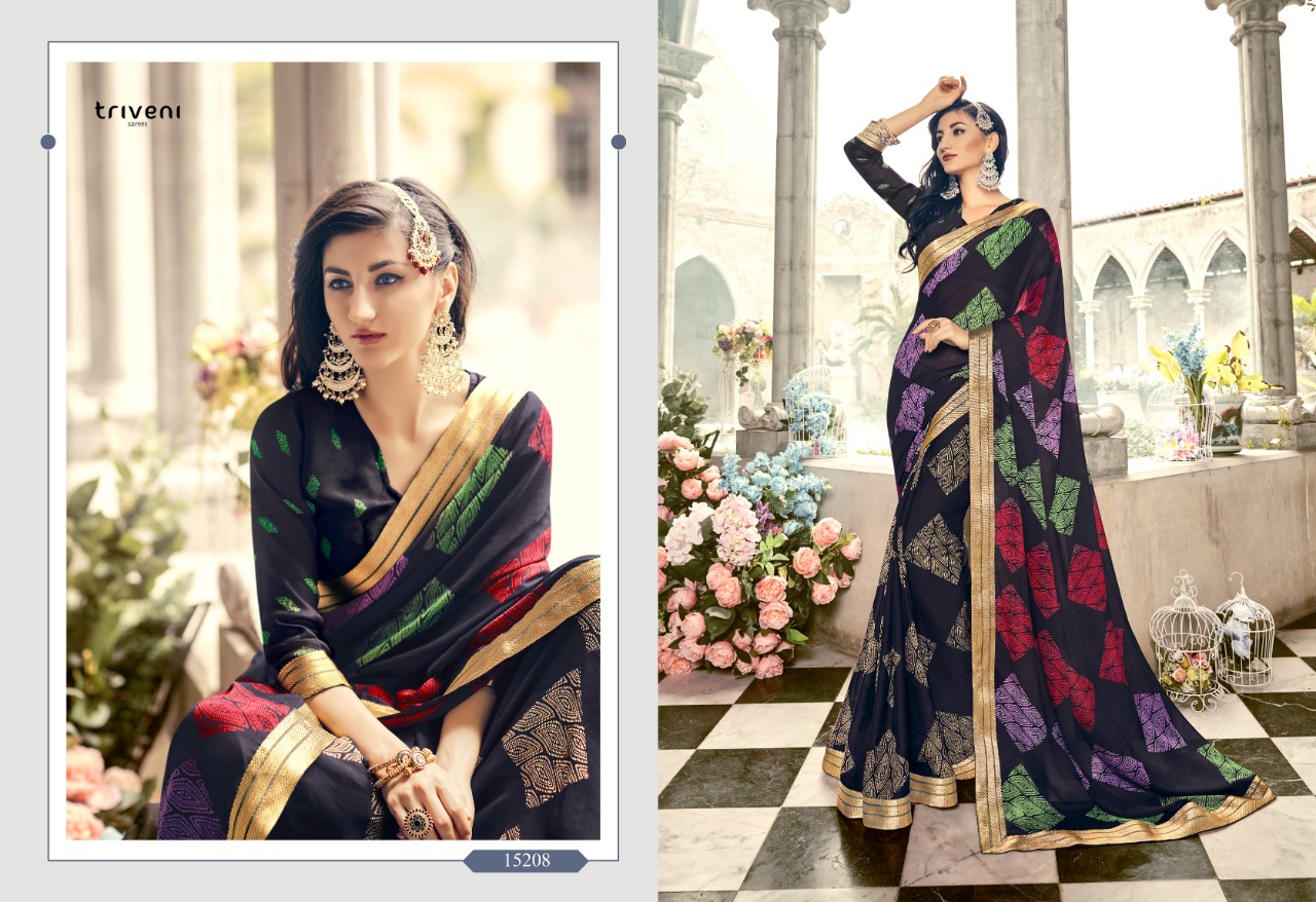 Triveni blossom casual printed collection of beautiful sarees