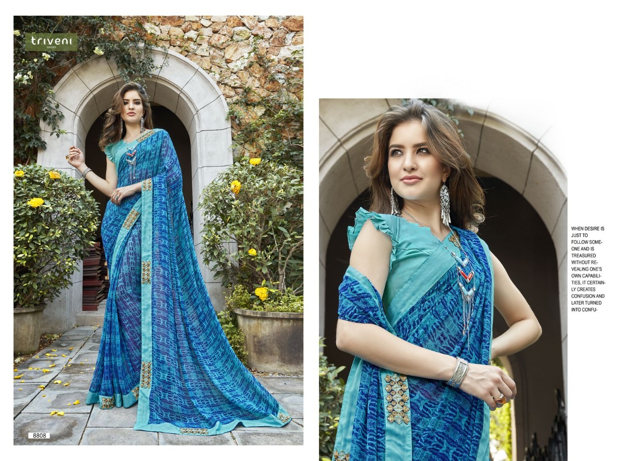 Triveni sarah latest designer party wear sarees collection