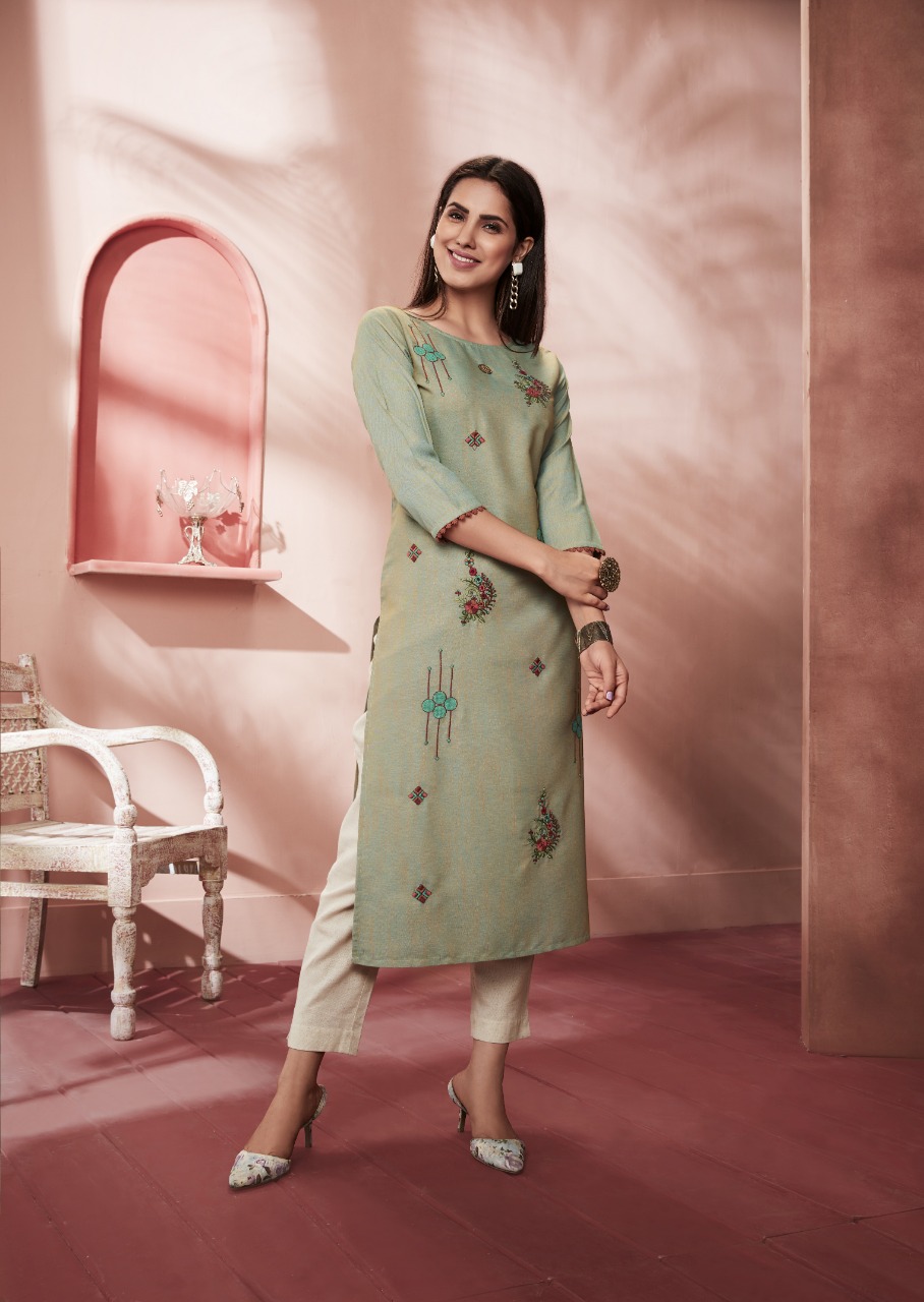 Vink venice vol 5 embroidered party wear kurties collection at wholesale rate