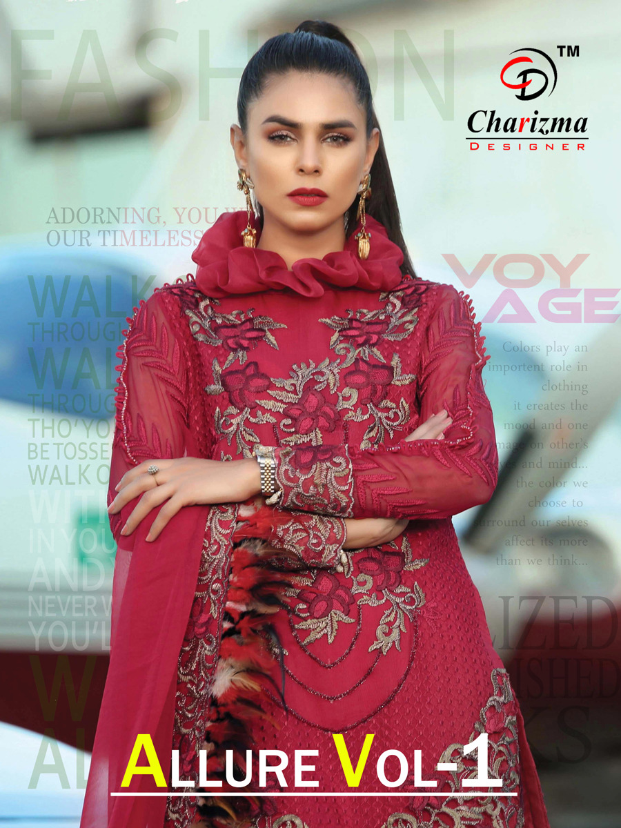 Charizma designer allure vol 1 pakistani salwar kameez collection wholsaler
