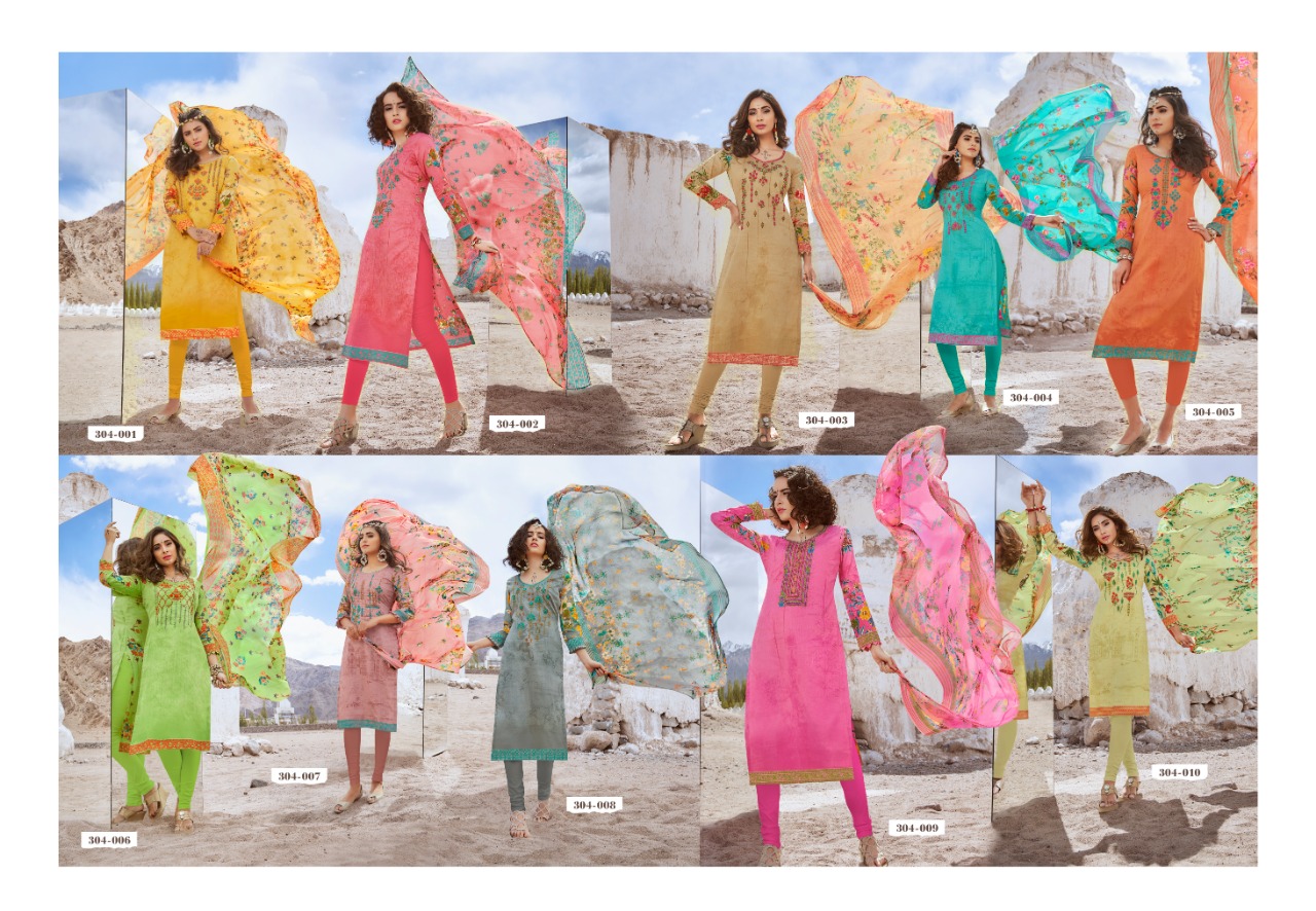 Alok suits kanika pure cotton digital printed salwar kameez collection