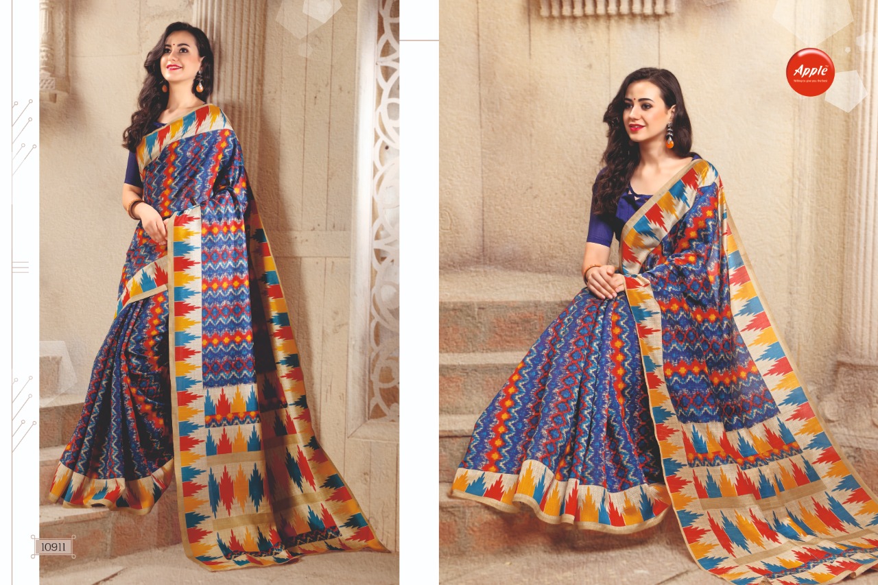 Apple sarees hits of womaniya vol 4 bhagalpuri silk sarees collection