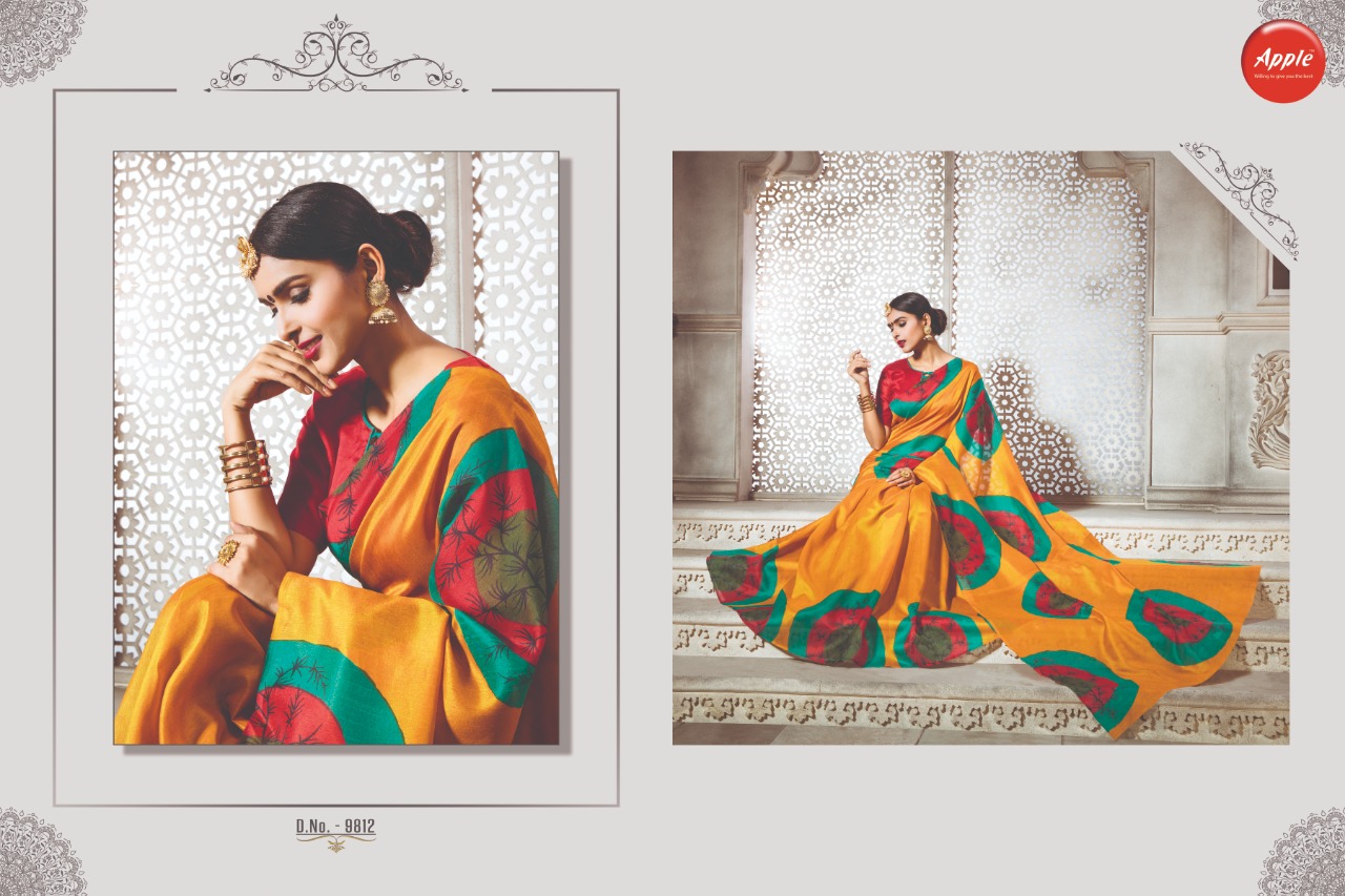 Apple sarees hits of womaniya vol 4 bhagalpuri silk sarees collection