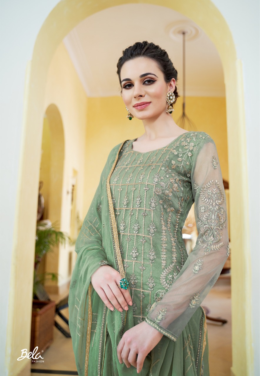 Bela signature vol 2 heavy embroidered festive wear salwar suits exporter