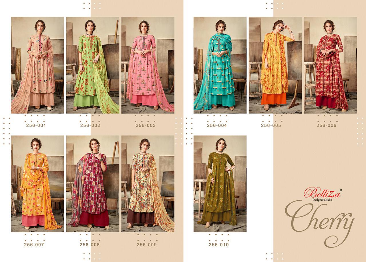 Belliza designer studio cherry digital printed rayon salwar kameez collection
