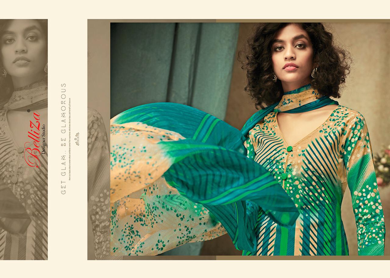 Belliza designer studio nazrana vol 8 digital printed cotton dress Material collection