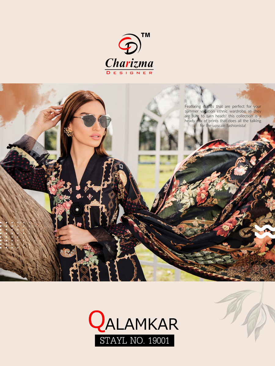 Charizma designer qalamkar vol 1 pakistani dress suits for womens