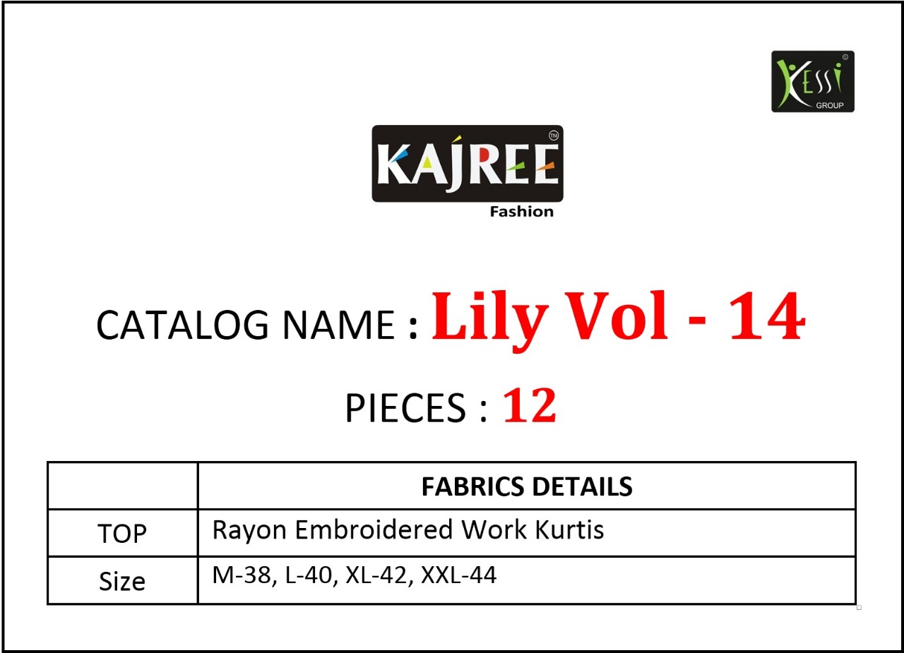 Kajree fashion lily vol 14 daily wear casual summer kurties  collection
