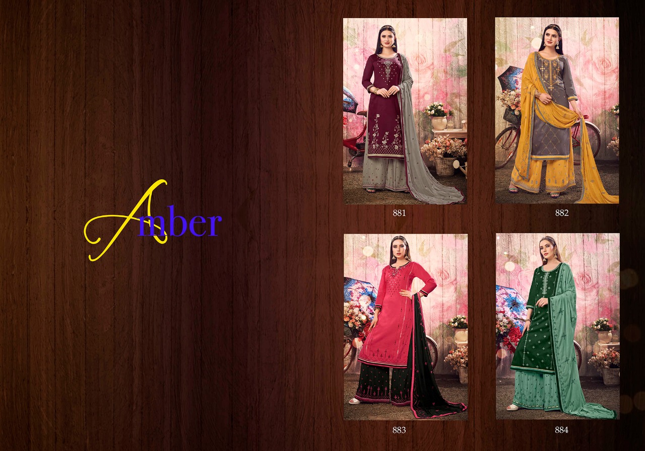 Kalarang amber jam silk embroidered salwar kameez collection dealer