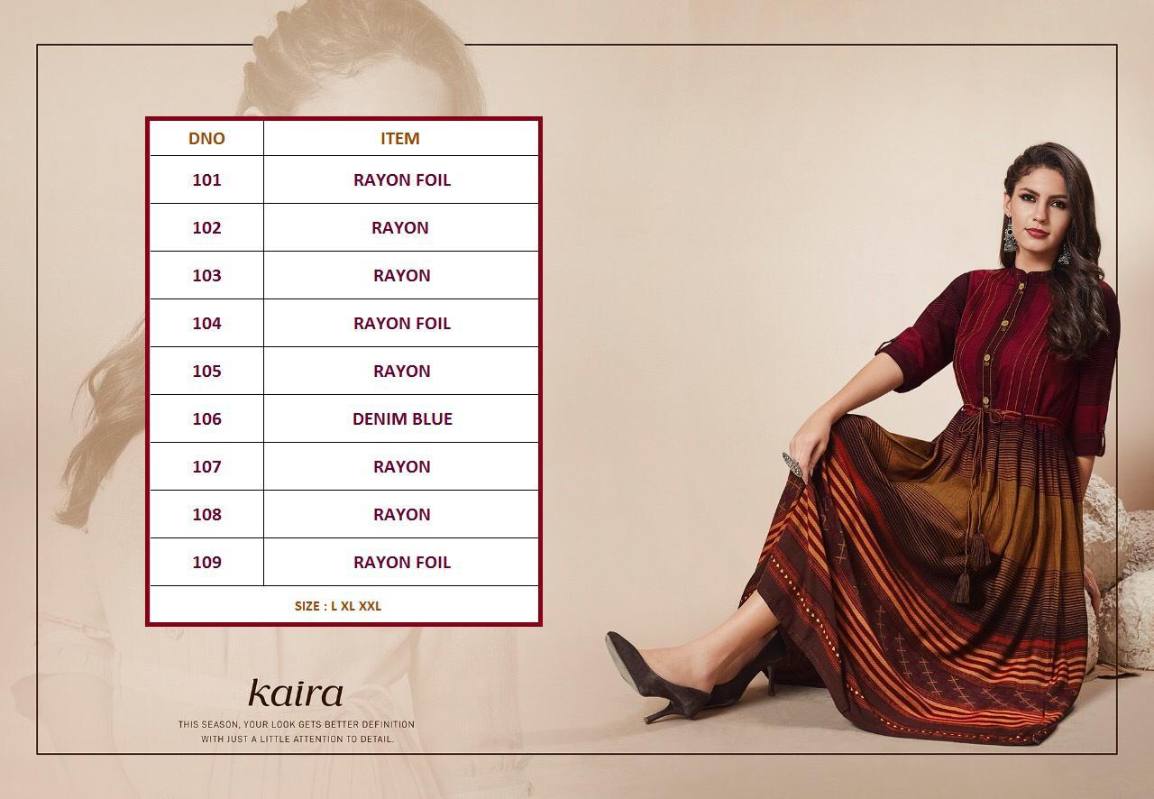 Lt nitya kaira party wear long Fashionable kurties catalog