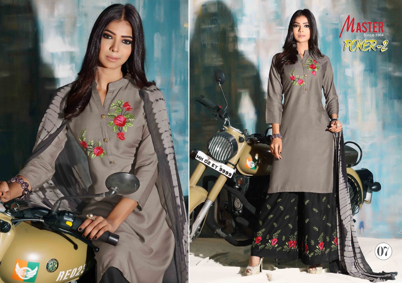 Master poker vol 2 exclusive kurti with plazzo collection