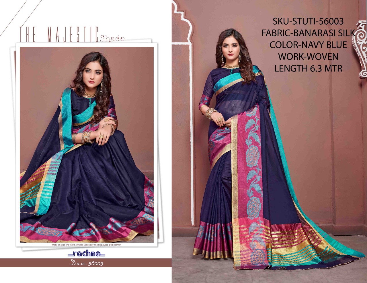 Rachna saree stuti banarasi silk party wear sarees catalog