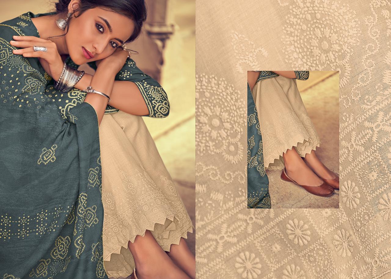 Riaz arts bandhini designer cotton printed salwar kameez collection
